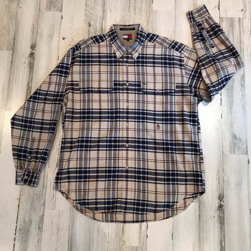 Men’s Tommy Hilfiger longsleeve plaid dress shirt